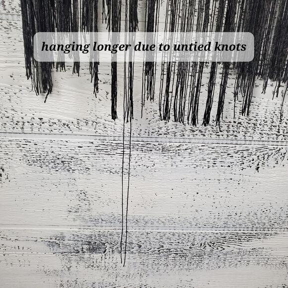 Zara Basic Neutral Striped 3/4 Sleeves Fringe Kimono Ecru Size Small - Picture 10 of 10